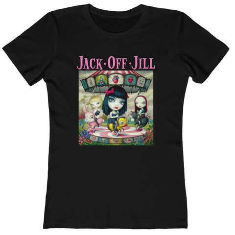 Jack Off Jill - Clear Hearts Grey Flowers v2