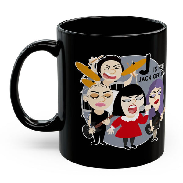 J Is For Jack Off Jill - Black Mug