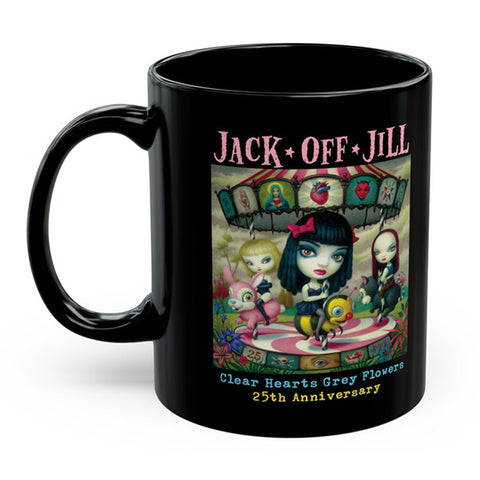 Clear Hears Grey Flowers - 25th Anniversary  - Mug