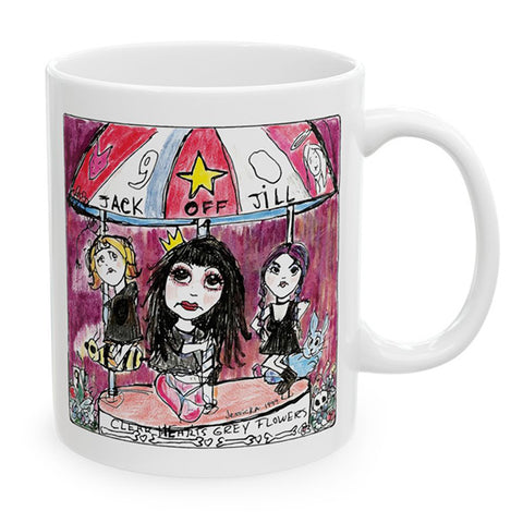 Clear Hears Grey Flowers - Sketch v1 - Mug