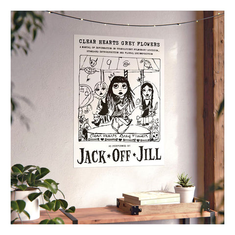 Clear Hears Grey Flowers - Zine Cover - Poster